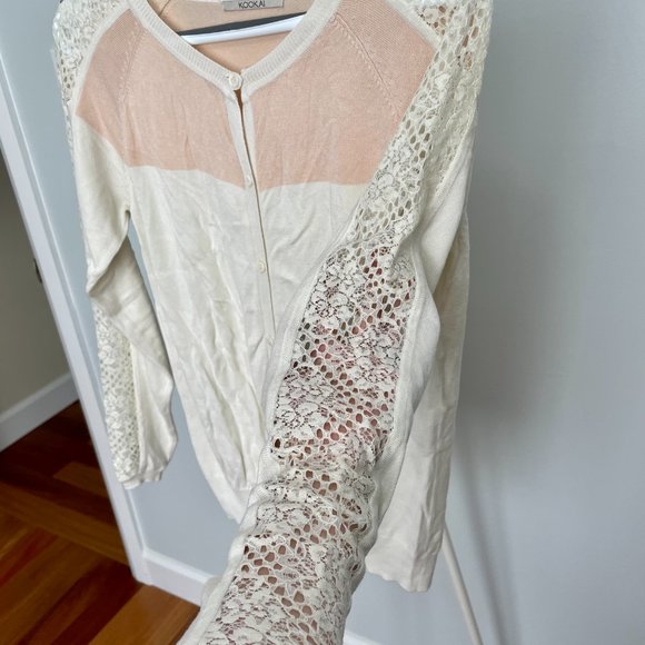 Kookai - Sweater - Size 2 -  Pale orange and off white - GUC - Picture 3 of 5